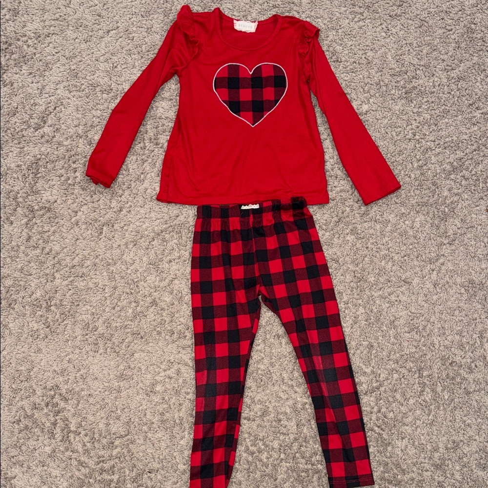btween Red and Black Heart Pajama Set
